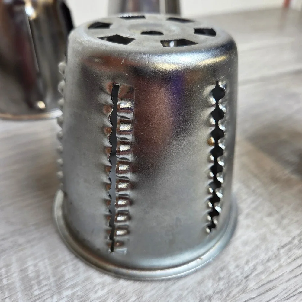 Vintage Drum Shredder Cones Lot of 4 Slicer Grater Attachments Replacement